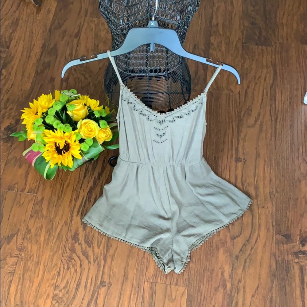 olive green romper